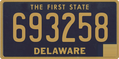 DE license plate 693258