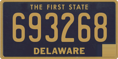 DE license plate 693268