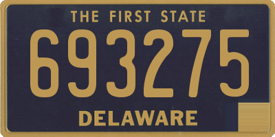 DE license plate 693275