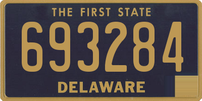 DE license plate 693284