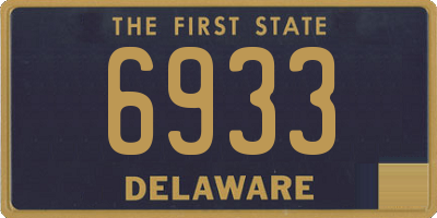 DE license plate 6933