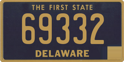 DE license plate 69332