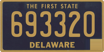 DE license plate 693320