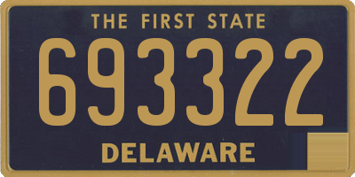 DE license plate 693322