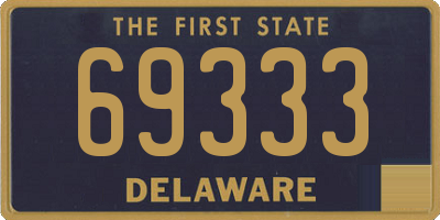 DE license plate 69333