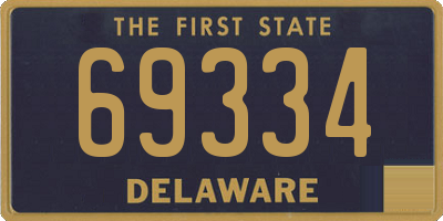 DE license plate 69334