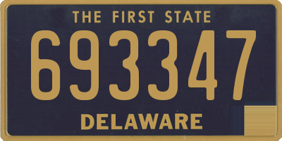 DE license plate 693347