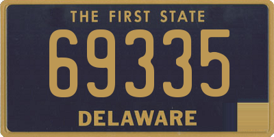 DE license plate 69335