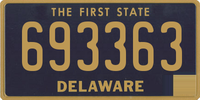 DE license plate 693363
