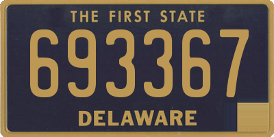 DE license plate 693367
