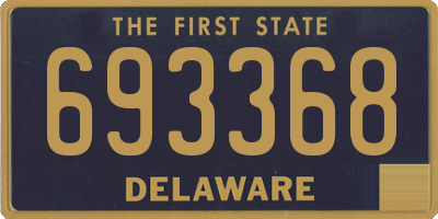 DE license plate 693368