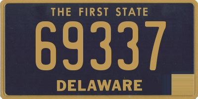 DE license plate 69337