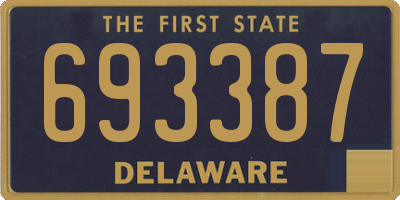 DE license plate 693387