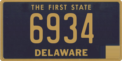 DE license plate 6934