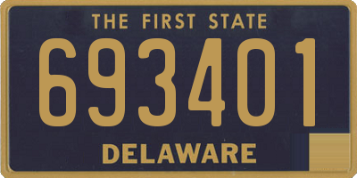 DE license plate 693401