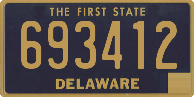 DE license plate 693412