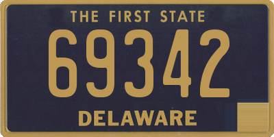DE license plate 69342
