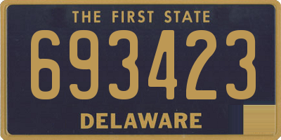 DE license plate 693423
