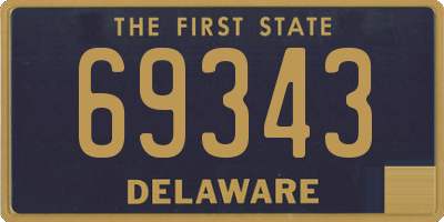 DE license plate 69343