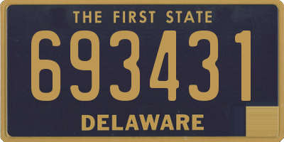 DE license plate 693431