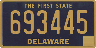 DE license plate 693445