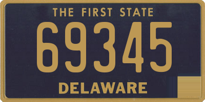 DE license plate 69345