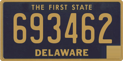 DE license plate 693462