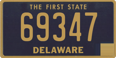 DE license plate 69347