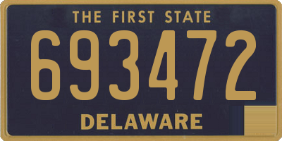 DE license plate 693472