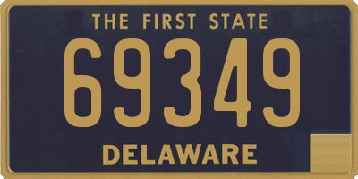 DE license plate 69349