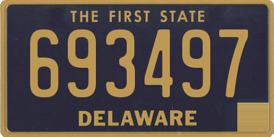 DE license plate 693497