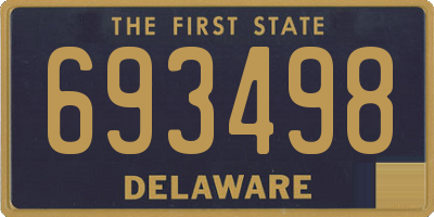 DE license plate 693498