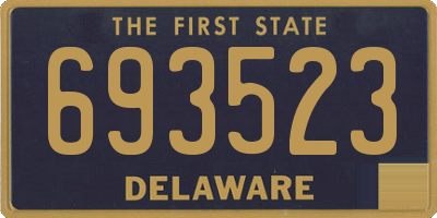 DE license plate 693523