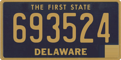 DE license plate 693524