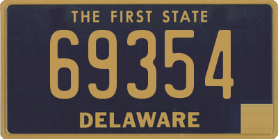 DE license plate 69354