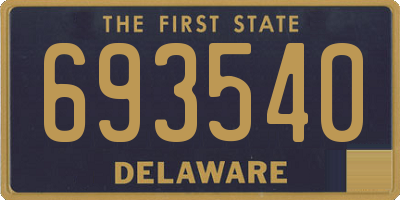 DE license plate 693540