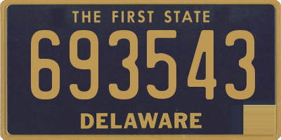 DE license plate 693543