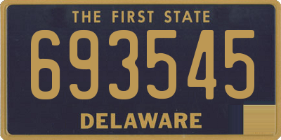 DE license plate 693545