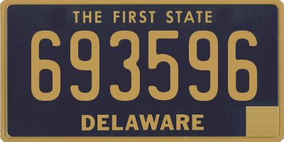 DE license plate 693596