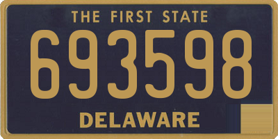 DE license plate 693598