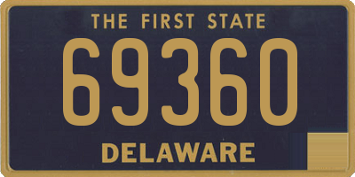 DE license plate 69360