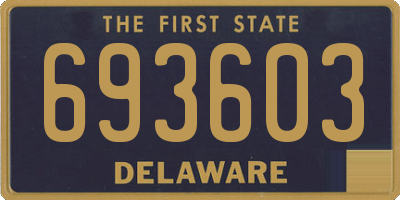 DE license plate 693603