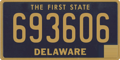DE license plate 693606