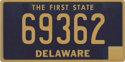 DE license plate 69362