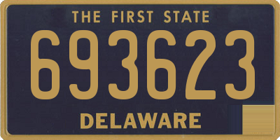 DE license plate 693623