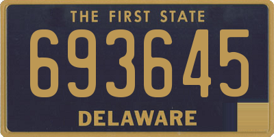 DE license plate 693645