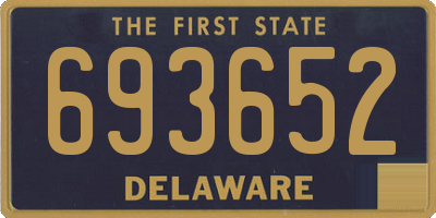 DE license plate 693652