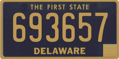 DE license plate 693657