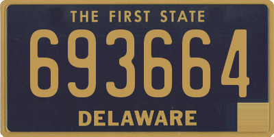 DE license plate 693664