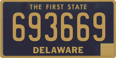 DE license plate 693669
